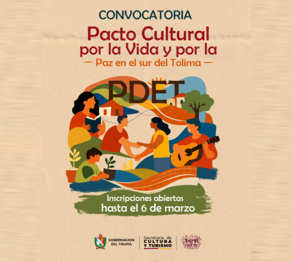 Tolima selecciona proyectos culturales para fortalecer la paz en municipios PDET del sur del departamento